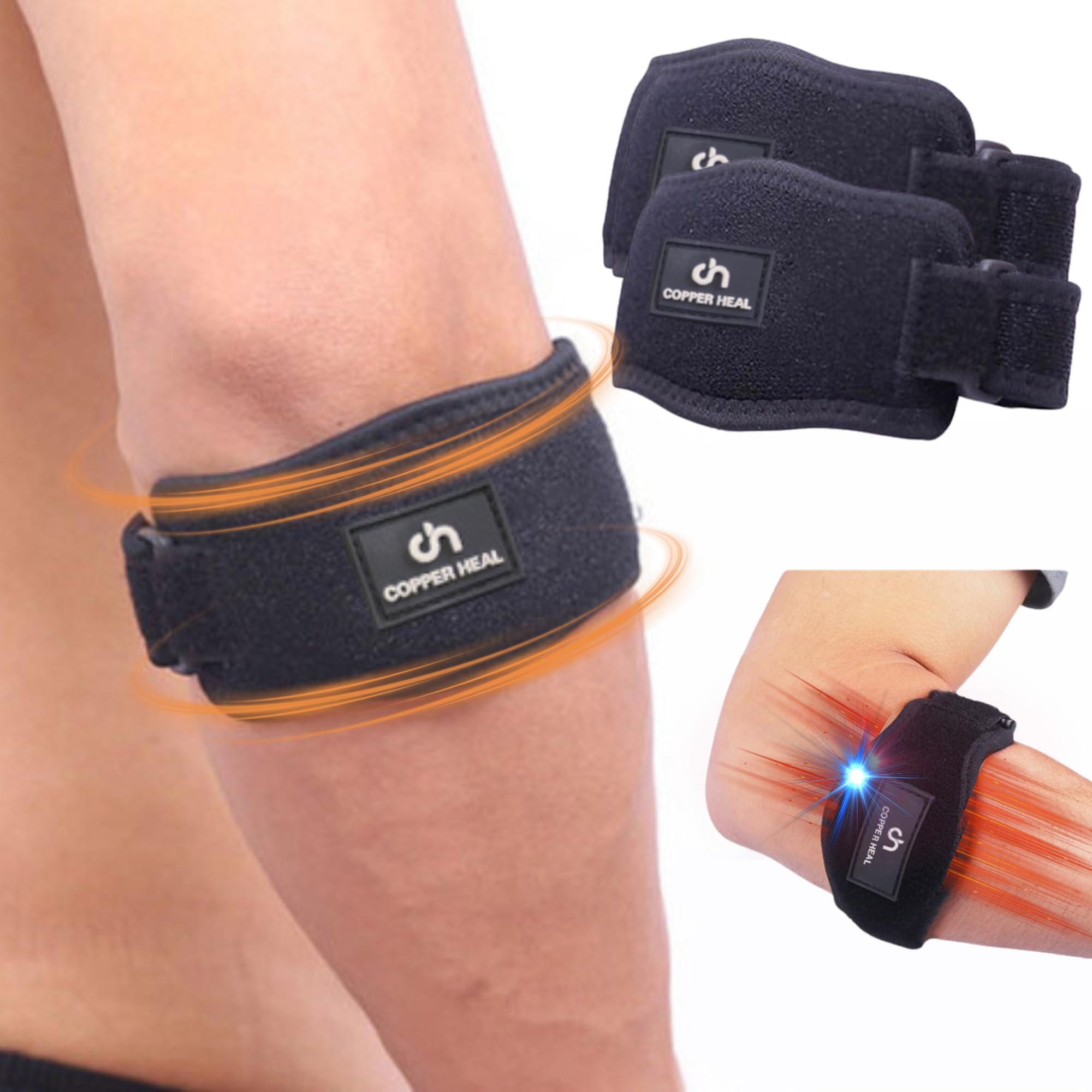COPPER HEAL Elbow Brace (PAR) - Suporte AJUSTÁVEL & Recuperação